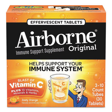 Airborne® Immune Support Effervescent Tablet, Zesty Orange, 30 Count freeshipping - TVN Wholesale